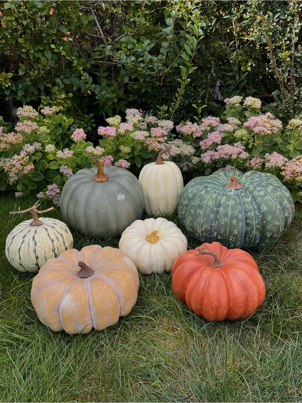 Fall Faux LARGE GREEN Pumpkin - Picture 5 of 14